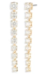 Marchesa Cubic Zirconia Linear Drop Earrings In Gold