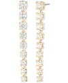 Marchesa Cubic Zirconia Linear Drop Earrings In Gold