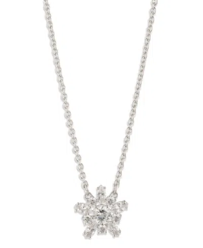 Marchesa Cubic Zirconia Silver-tone Star Pendant Necklace In Metallic