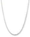 Marchesa Cubic Zirconia Tennis Collar Necklace, 16" + 3" Extender In Silver
