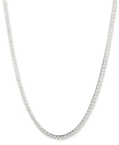 Marchesa Cubic Zirconia Tennis Collar Necklace, 16" + 3" Extender In Silver