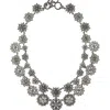 MARCHESA DOUBLE STRAND FLOWER NECKLACE