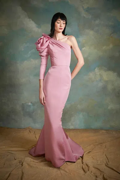 knee length dresses for ladies Nocturnes Lace Long Sleeve Gown
