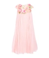 Marchesa Floral-appliqué Dress In Pink