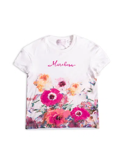 Marchesa Kids'  Floral T-shirt In Multi