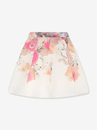 Marchesa Kids' Girls Flower Print Skirt In Multicoloured