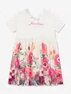 MARCHESA GIRLS LOGO EMBROIDERED FLORAL DRESS