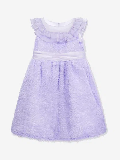 Marchesa Kids' Girls Silk Georgette Occasion Dress In Purple