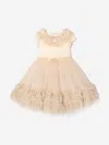 MARCHESA GIRLS TRIMMED PLUMETIS TULLE GOWN