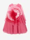 Marchesa Girls Volant Tulle Gown In Pink