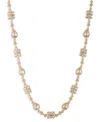 Marchesa Glass Stone Cluster Collar Necklace In Gold