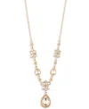 Marchesa Glass Stone Cluster Y Necklace In Gold