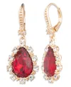 Marchesa Glass Stone Gold-tone Drama Pear Drop Earrings In Gold