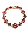 Marchesa Glass Stone Gold-tone Dramatic Crystal Flex Bracelet In Multi