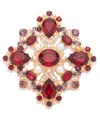 Marchesa Glass Stone Gold-tone Holiday Stone Pin In Gold