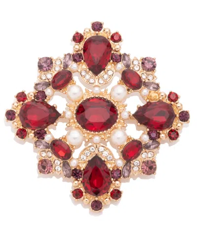 Marchesa Glass Stone Gold-tone Holiday Stone Pin