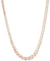 MARCHESA GOLD-TONE CHAMPAGNE STONE COLLAR NECKLACE, 16" + 3" EXTENDER