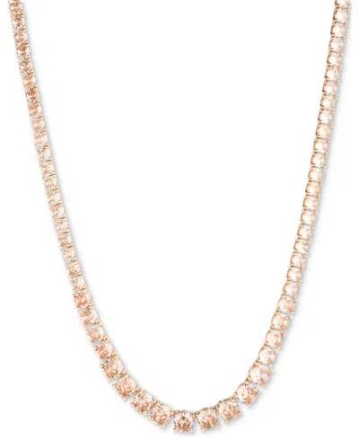 Marchesa Gold-tone Champagne Stone Collar Necklace, 16" + 3" Extender