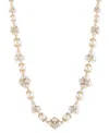 Marchesa Gold-tone Crystal & Imitation Pearl Collar Necklace, 16" + 3" Extender