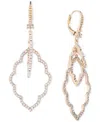 Marchesa Gold-tone Crystal Open Orbital Drop Earrings In Gold