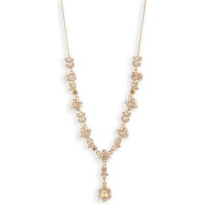 Marchesa Imitation Pearl & Crystal Y-necklace In Golden