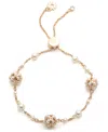 Marchesa Imitation Pearl Gold-tone Slider Bracelet In Gold