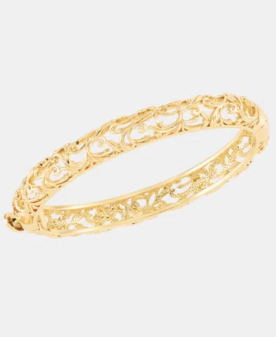 Marchesa Lonna & Lilly Puffy Filigree Bangle Bracelet In Gold