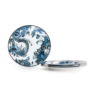 Marchesa Monarcha Porcelain Salad Plate Set Of 4, Blue