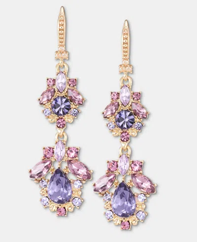 Marchesa Multi-stone Cluster Double Drop Earrings