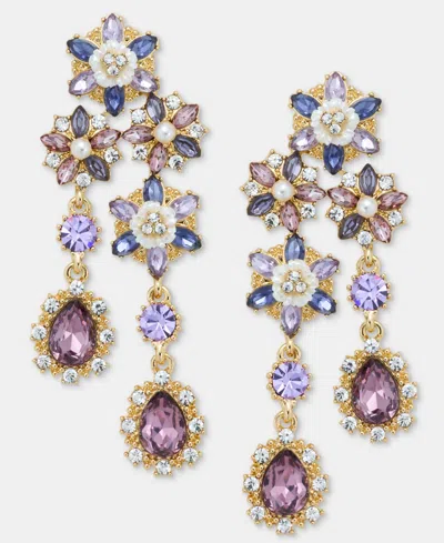 Marchesa Multi-stone Floral Chandelier Earrings