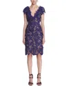 Marchesa Notte Organic Lace Mini Dress