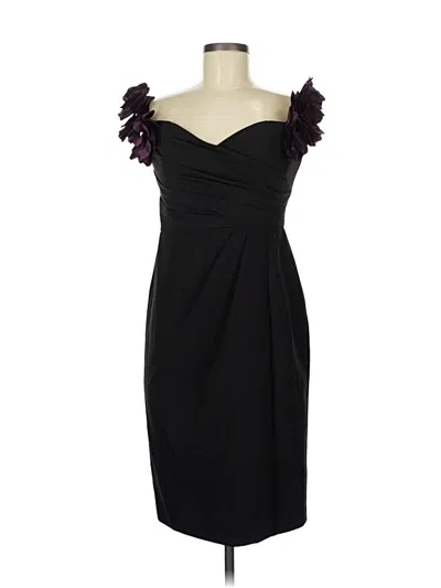 Pre-owned Marchesa Notte Cocktail Dress In Black