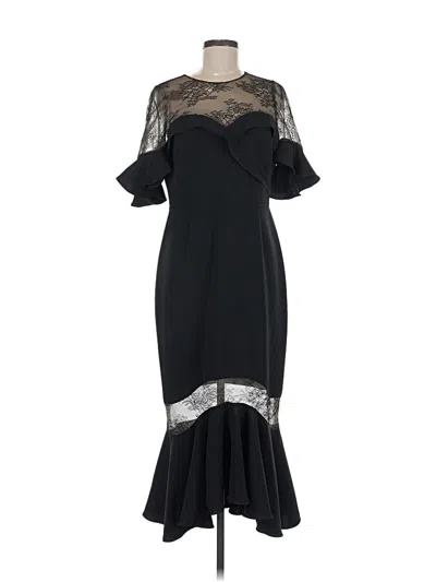 Pre-owned Marchesa Notte Cocktail Dress In Black