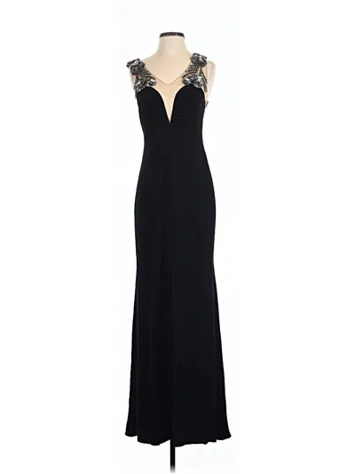 Pre-owned Marchesa Notte Cocktail Dress In Black