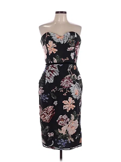 Pre-owned Marchesa Notte Cocktail Dress In Black