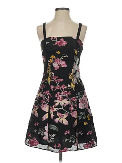 Pre-owned Marchesa Notte Cocktail Dress In Black