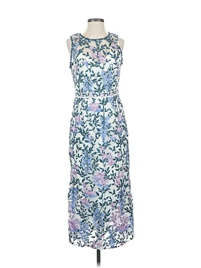 Pre-owned Marchesa Notte Cocktail Dress In Blue