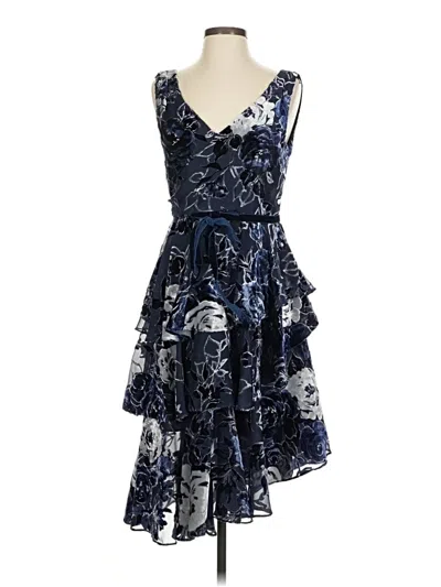 Pre-owned Marchesa Notte Cocktail Dress In Blue