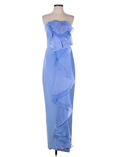 Pre-owned Marchesa Notte Cocktail Dress In Blue