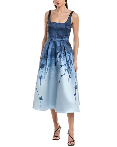 Marchesa Notte Cocktail Dress In Blue