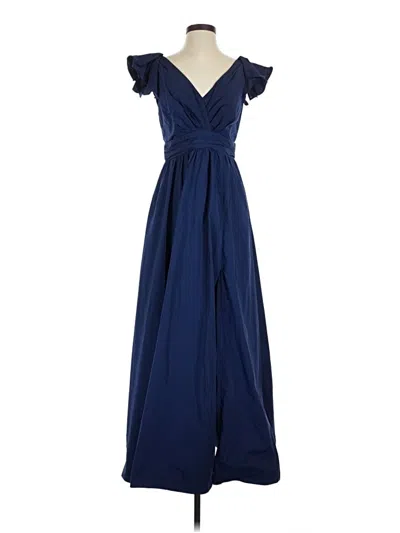 Pre-owned Marchesa Notte Cocktail Dress In Blue