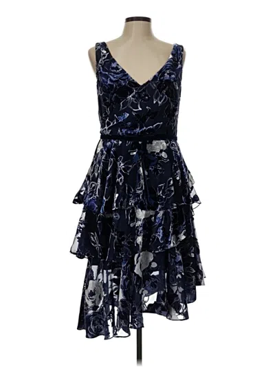 Pre-owned Marchesa Notte Cocktail Dress In Blue