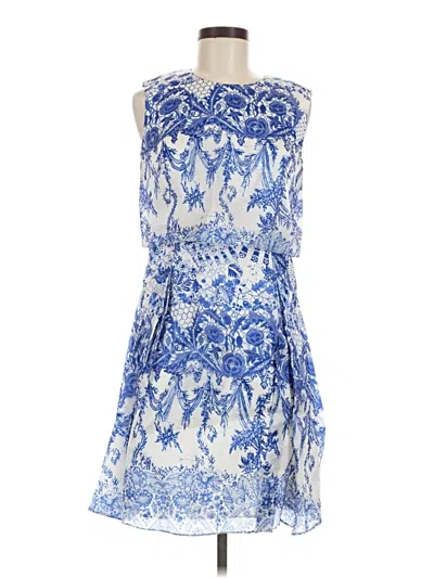Pre-owned Marchesa Notte Cocktail Dress In Blue