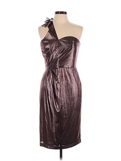 Pre-owned Marchesa Notte Cocktail Dress In Burgundy