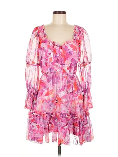Pre-owned Marchesa Notte Cocktail Dress In Pink