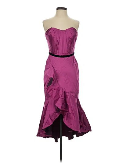 Pre-owned Marchesa Notte Cocktail Dress In Purple