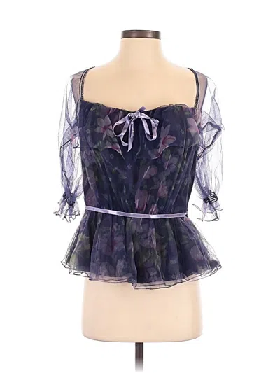 Pre-owned Marchesa Notte Cocktail Dress In Purple
