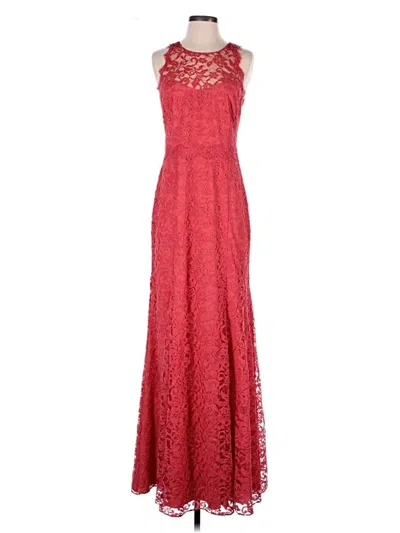 Pre-owned Marchesa Notte Cocktail Dress In Red