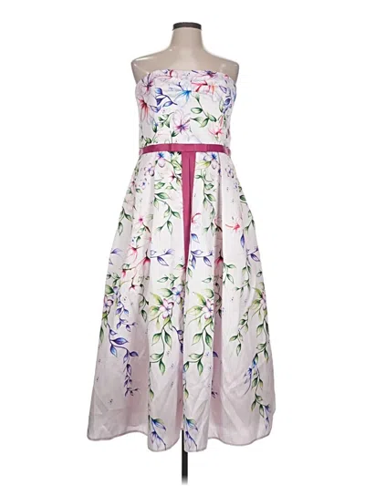 Pre-owned Marchesa Notte Cocktail Dress In White