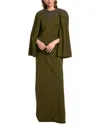 Marchesa Notte Crepe Maxi Dress